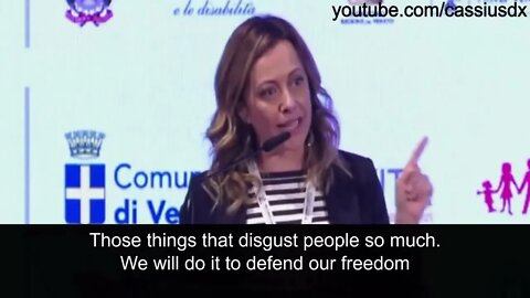 Giorgia Meloni rocks it telling the truth about Globalists: Families & Individuals Scare Them