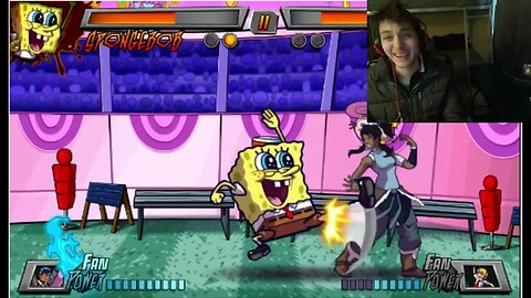 Korra The Avatar VS SpongeBob SquarePants In A Nickelodeon Super Brawl 3 Battle With Live Commentary