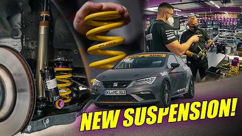 Installing @KWsuspensions Competition on our Racecar + Factory Tour!