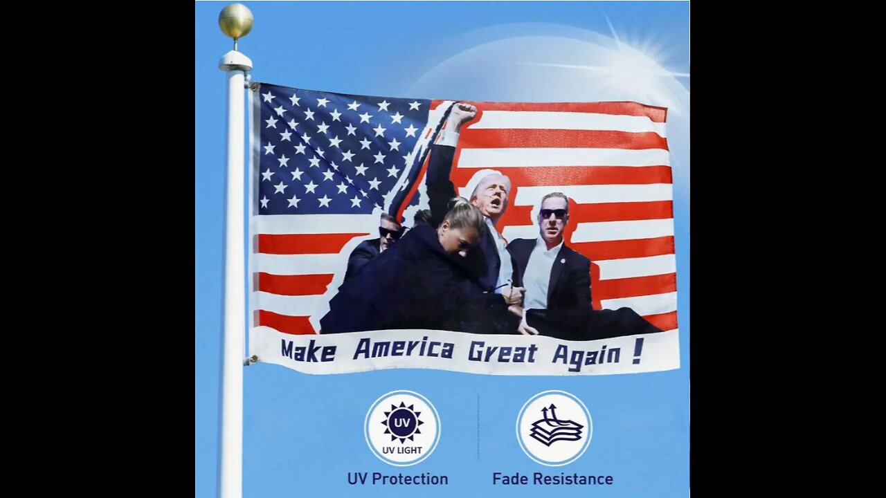 US Show Your Patriotism with the 20pcs Trump 2024 Shooting War Flag! 🏴‍☠️