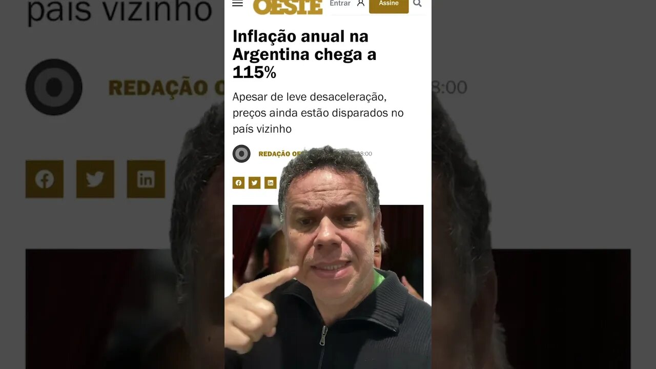 Inflação na Argentina chega a 115% ao ano #shortsvideo