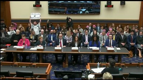 Pro-Hamas Protesters Interrupt Hearing On Free Speech on College Campuses