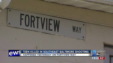 Teen Killed in Southeast Baltimore Shooting