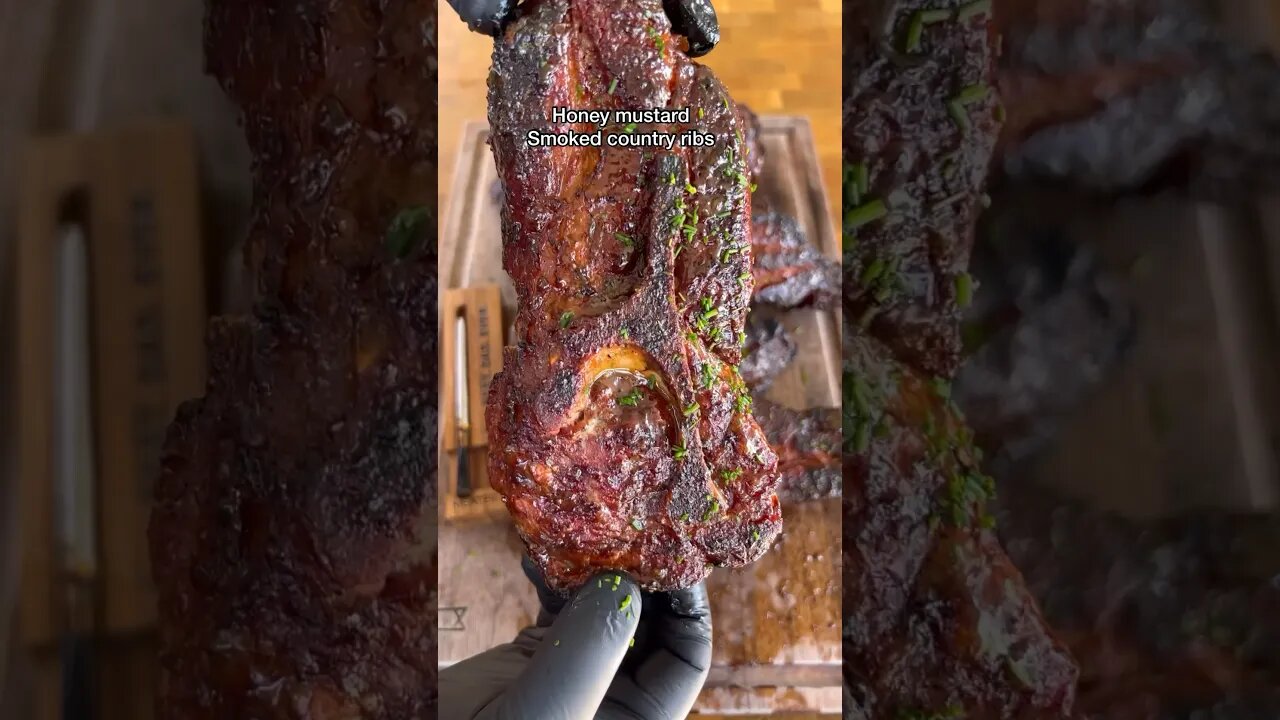 Honey mustard smoked country style ribs