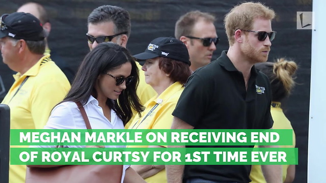 Meghan Markle on Receiving End of Royal Curtsy for 1st Time Ever