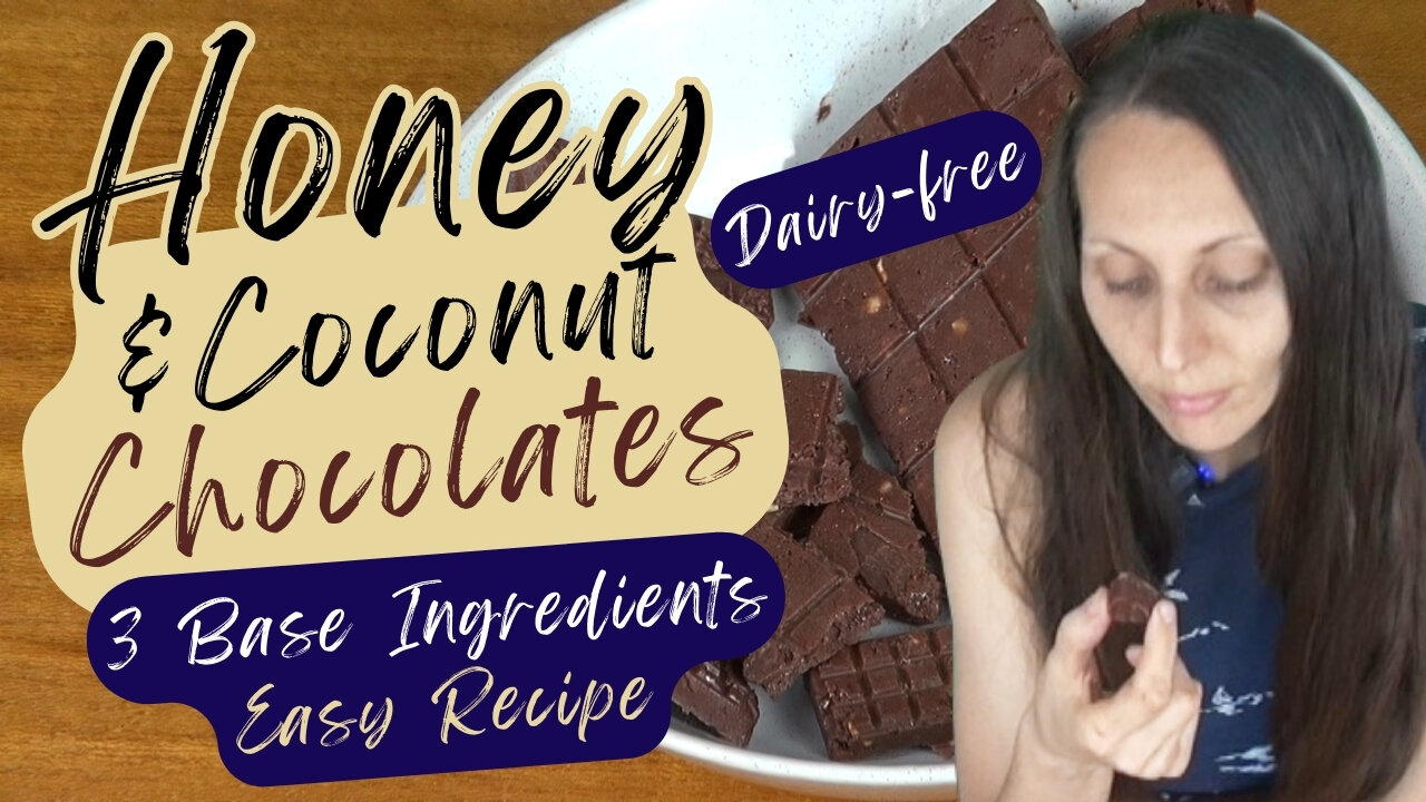 3 Ingredients! Delicious, Dairy-Free Honey Chocolate
