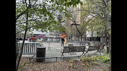A PROTESTOR SET HIMSELF ON FIRE IN NEW YORK OUTSIDE TRUMP’S TRIAL!!