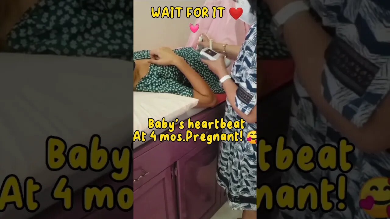 Baby's hearbeat at 4 Months Pregnant #shorts #baby'sheartbeat #firstbaby