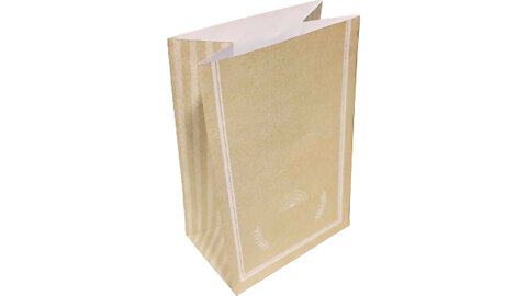 Beige natural paper bag/Bolsa de papel beige natural/Saco de papel natural bege