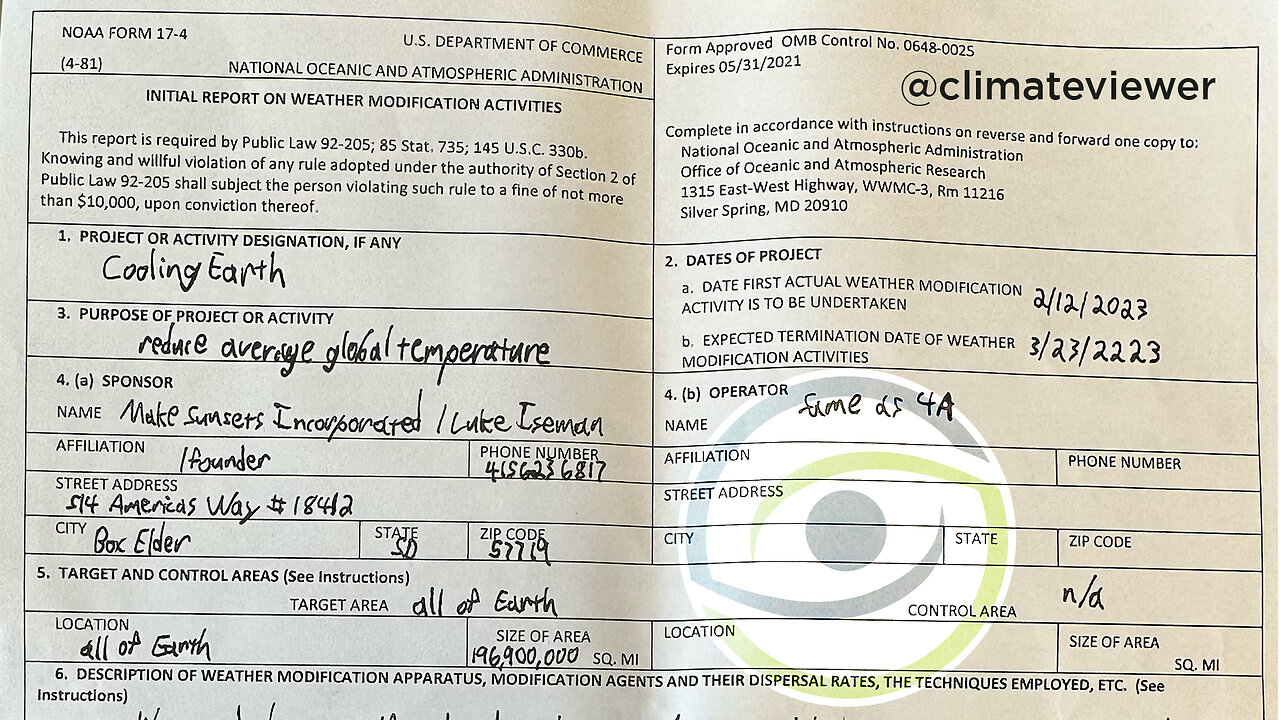 NOAA Geoengineering Reporting: Public Comments Due Nov. 19th!