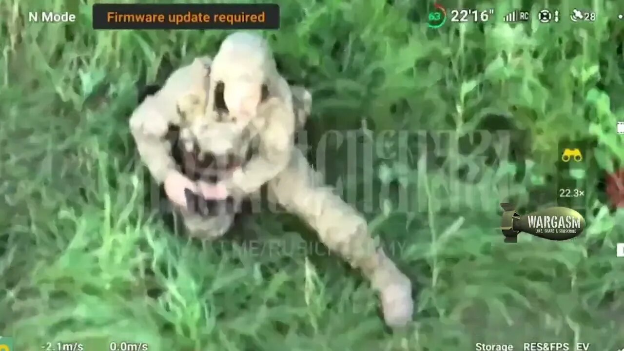 Ukrainian observer observed by Russian drone