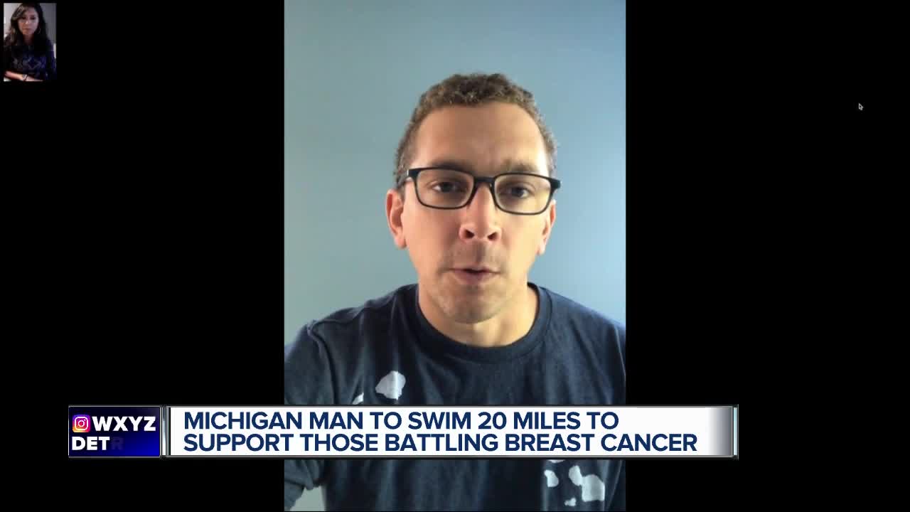 Michigan man to swim 20 miles to support breast cancer research