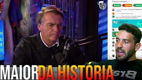 BOLSONARO COLOCA 1.7 MILHÃO AO VIVO E BATE RECORDE!