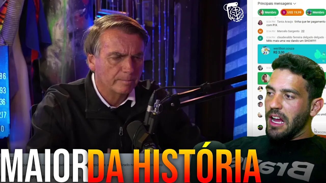 BOLSONARO COLOCA 1.7 MILHÃO AO VIVO E BATE RECORDE!