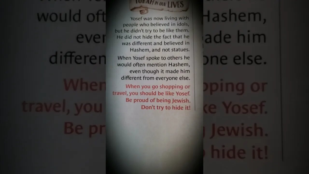 Why I love Weekly Parashah?!? Be like Yosef. Jewish and Proud #artscroll #mariespeaksgodsgrace