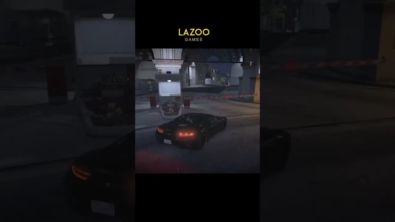 Black sports car drive in night #shorts #gta5 #gtav #lazoogames