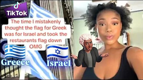 Female TikToker Mistakens Greece Flag For Israel After Vandalizing Restaurant