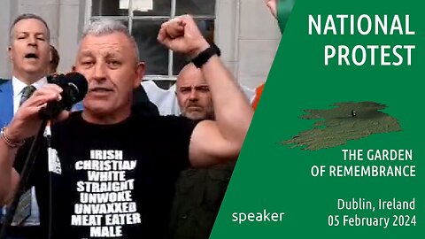 speaker - National Protest, Dublin , Ireland - 05 Feb 2024