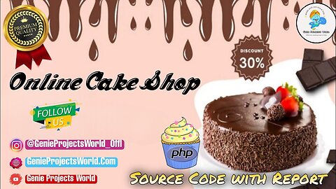 🎂Online Cake Shop Project using PHP | 💎Premium Project with Source Code and Report💎