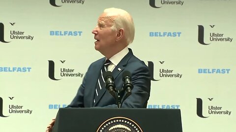 Joe Biden Stops His Speech In Ireland To Tell Audience Members Don't Jump