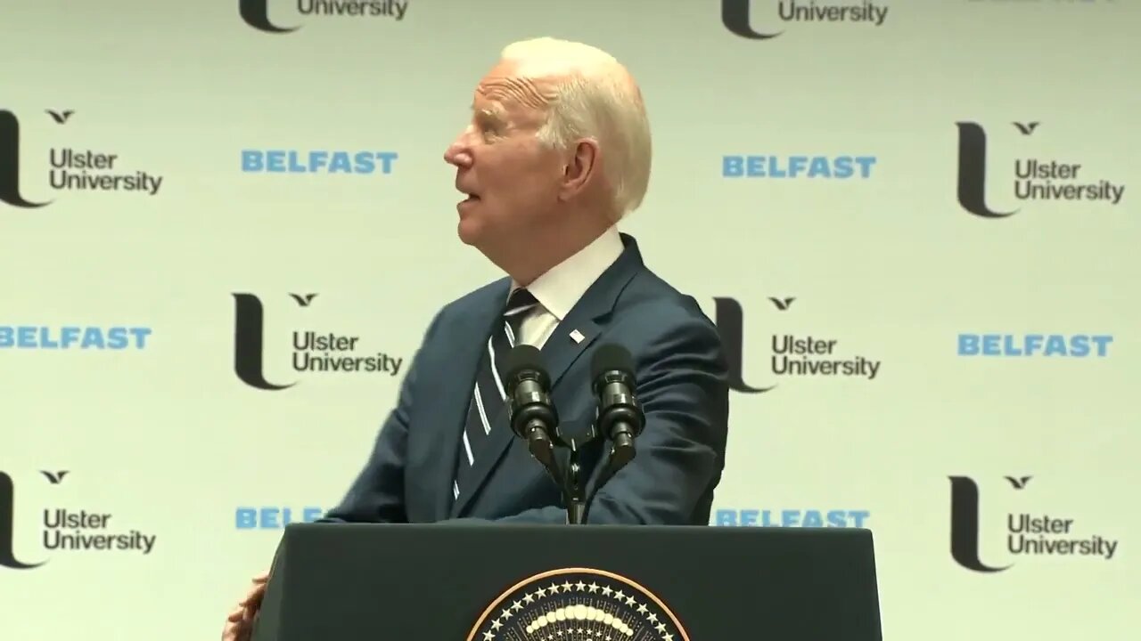 Joe Biden Stops His Speech In Ireland To Tell Audience Members Don't Jump
