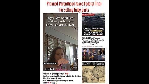 Planned Parenthood 🔥 Babies are worth more dead than alive” - CONNECTED TO CANNIBALS & ADRENOCHROME