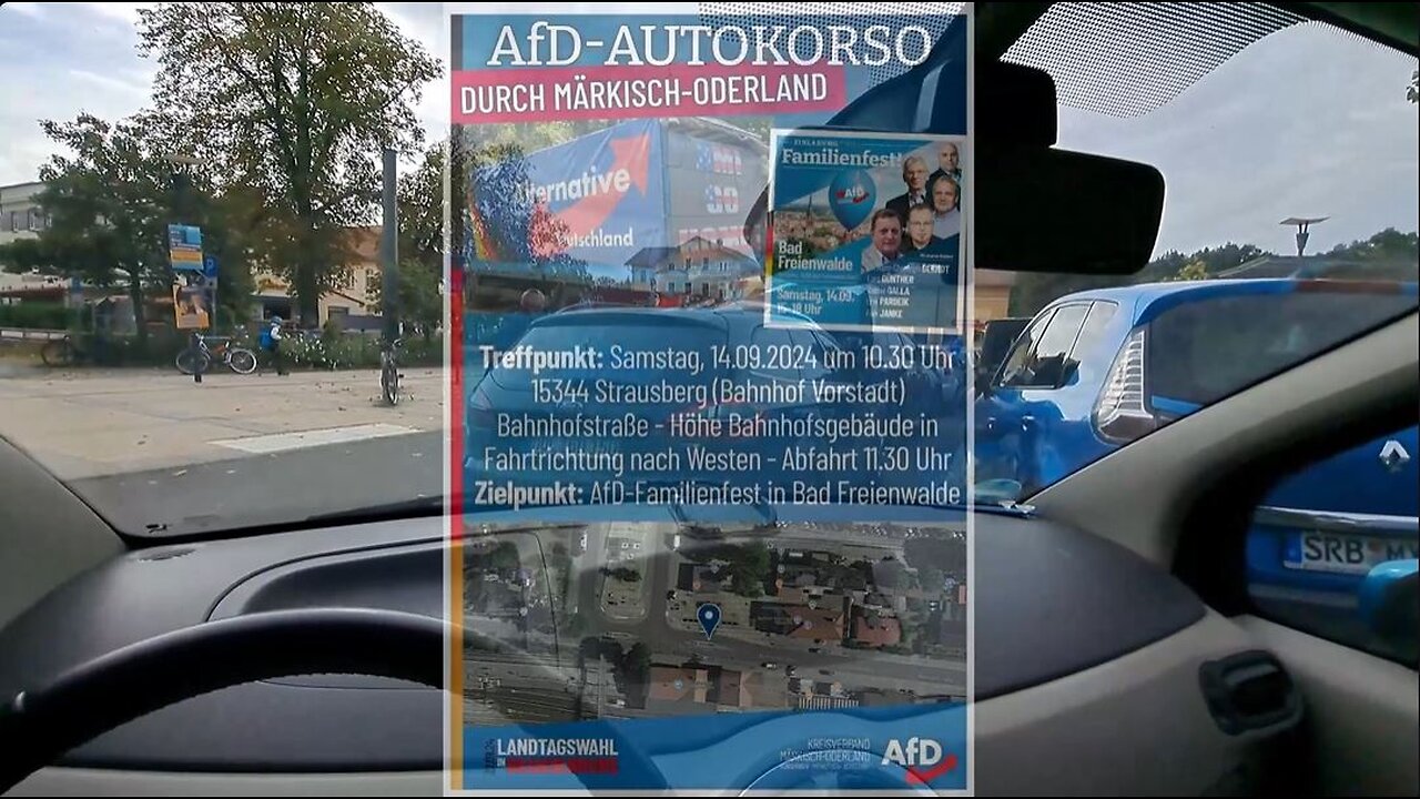 14.09.2024 AFD-Autokorso durch Märkisch-Oderland - Brandenburg