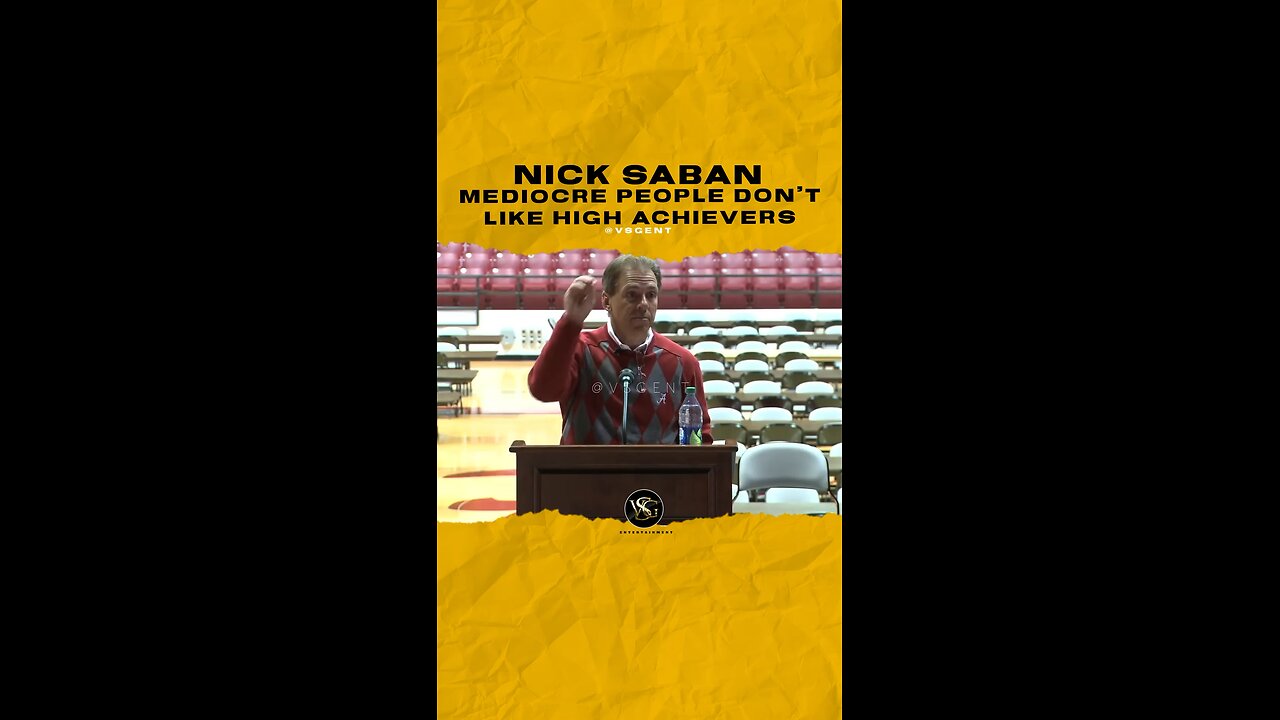 #nicksaban Mediocre people don’t like high achievers