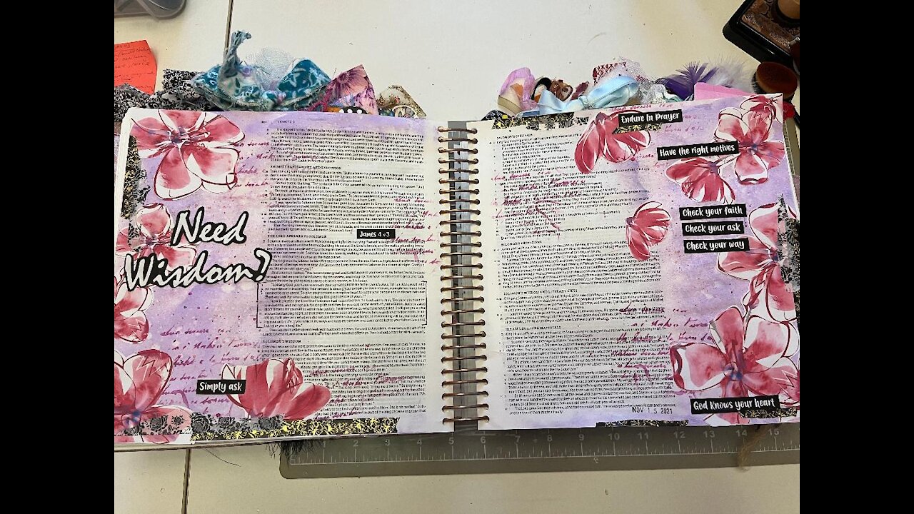 Let's Bible Journal 1 Kings 3 (from Lovely Lavender Wishes)