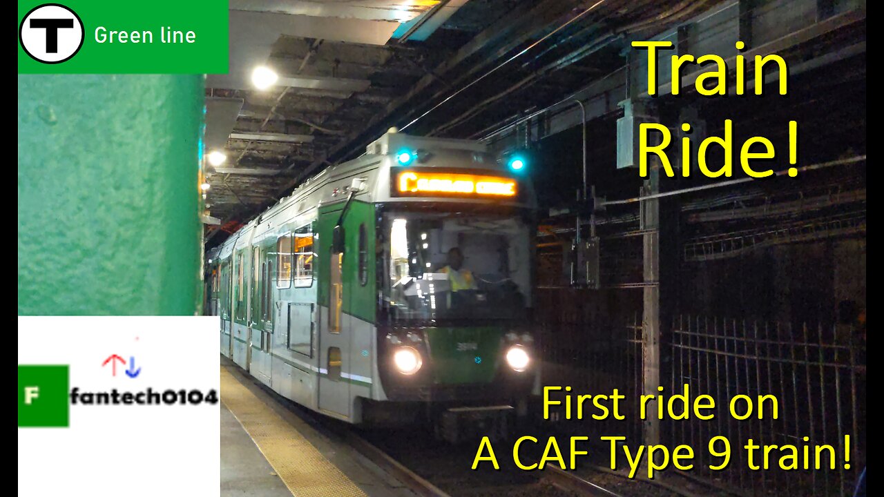 Riding a new CAF Type 9 Green Line MBTA train from Boylston to Copley