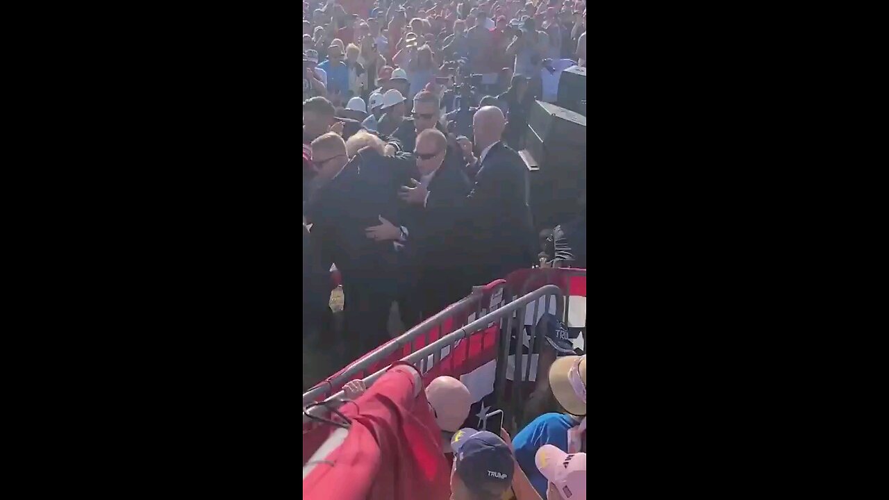 Newly released footage shows the Secret Service rushing Trump to safety