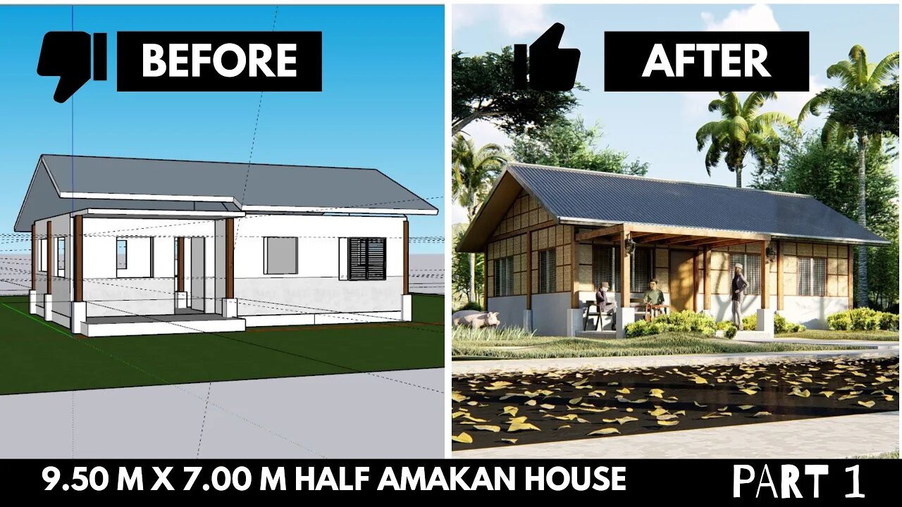 9.60X7.00 METERS | HALF-AMAKAN HOUSE | TIMELAPSE | PART 1