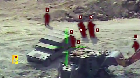 Hezbollah video of an Almas ATGM attack against Israeli forces near the Ramia site, on the border.