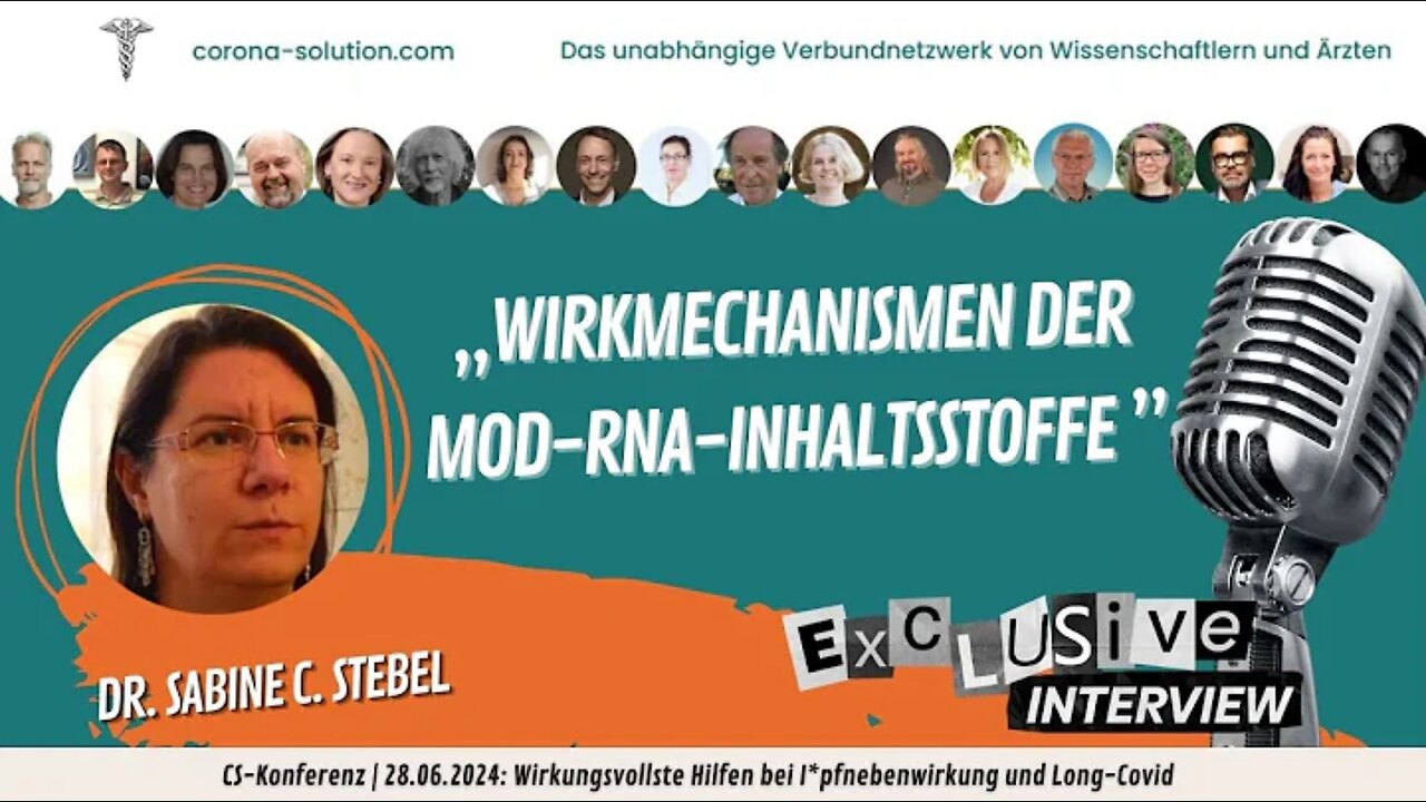 " WIRKMECHANISMEN DER MOD-RNA-INHALTSSTOFFE " - Dr. nat. Sabine C. Stebel [HD]