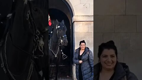 The kings guard shouts at two tourist's that think it funny #thekingsguard