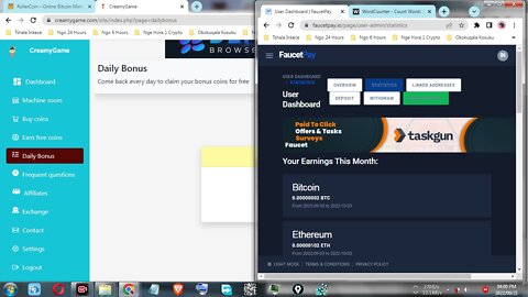How To Make Money For Free Claiming Daily Bonus Coins At CreamyGame And Withdraw At FaucetPay