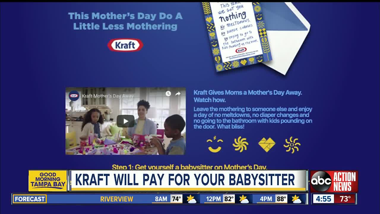 Kraft will pay you $100 to get a babysitter on Mother's Day
