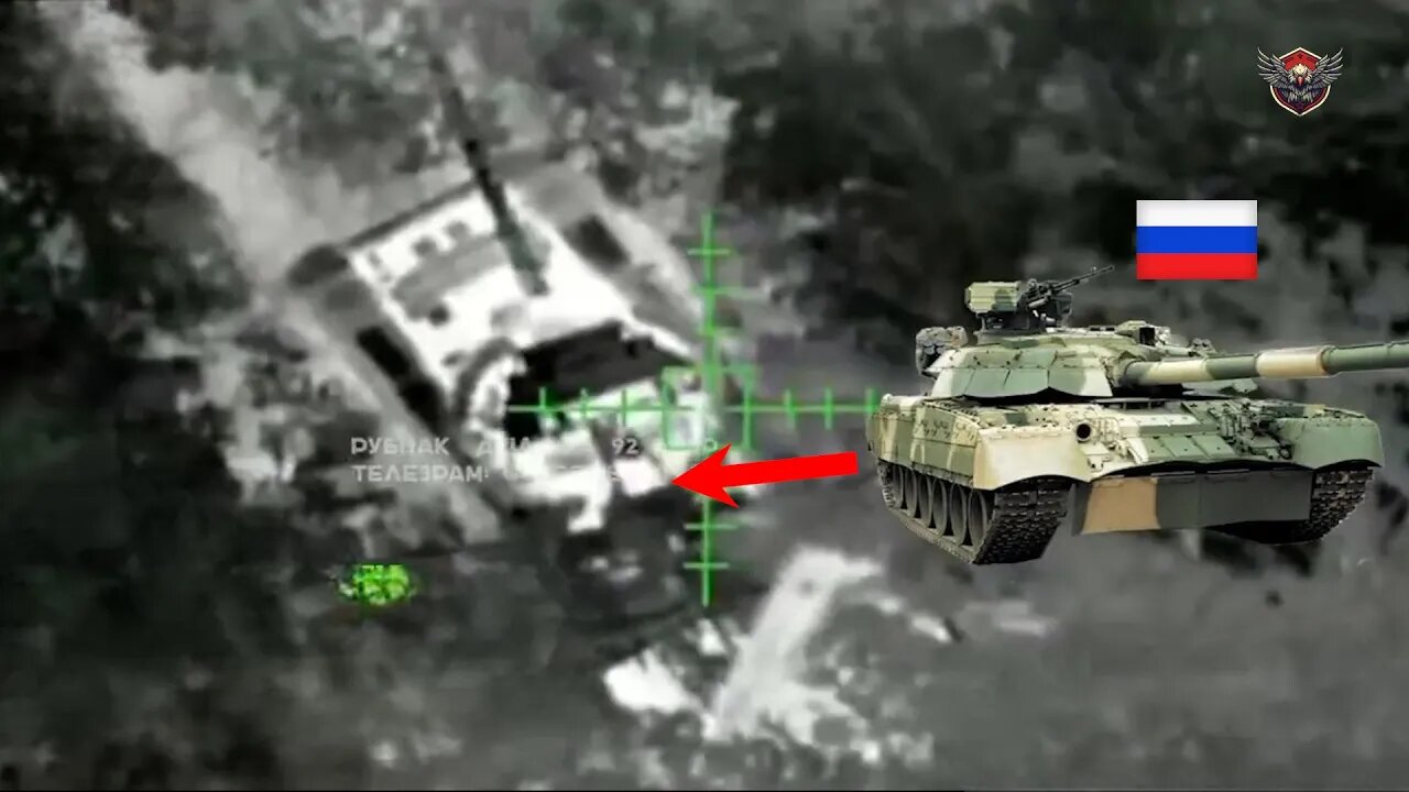 Russia's T-80 Tank With Cope Cage 2.0 Just Blow Up by Ukraine Drone Forces
