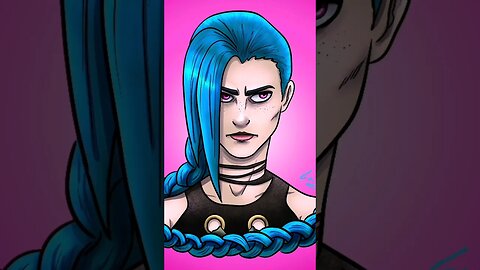Desenhando a JINX de ARCANE #arte #gameplay #digitalart #arcane #jinx #lol #leagueoflegends #games