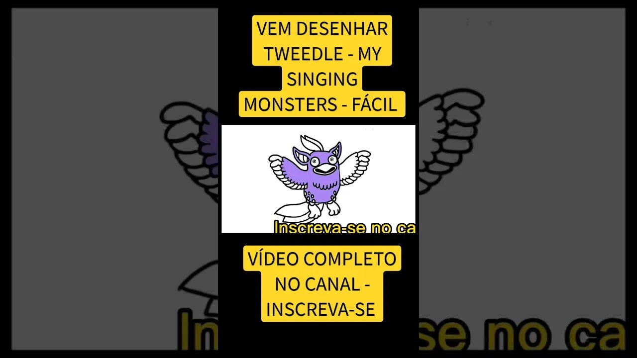 COMO DESENHAR TWEEDLE - MY SINGING MONSTERS - FÁCIL #desenho #desenholivre #shorts #desenhofacil