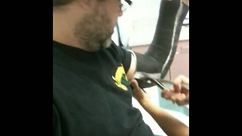 she cuts my cast off