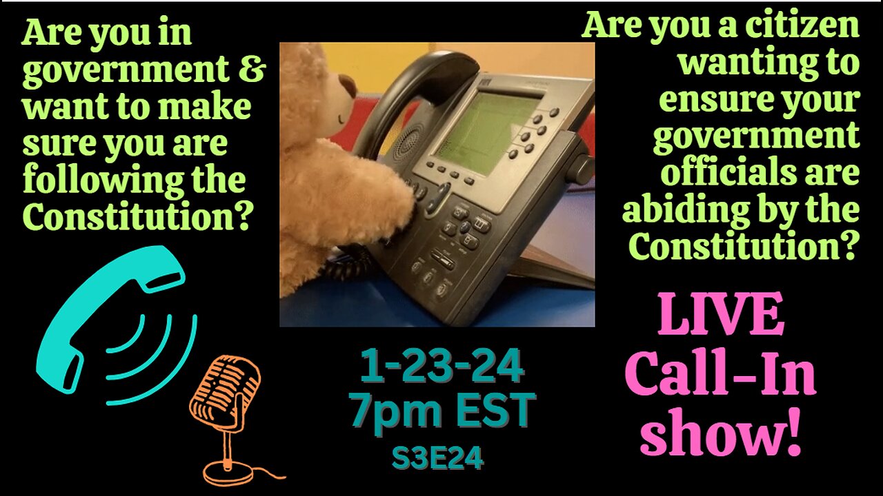 LIVE Call-In Show: Your Constitutional Questions Answered!‍ S3E24