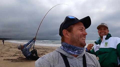 Fishing South Africa with Duvan! Garden Route produced big SHARKS! Beach fishing. Land based fishing