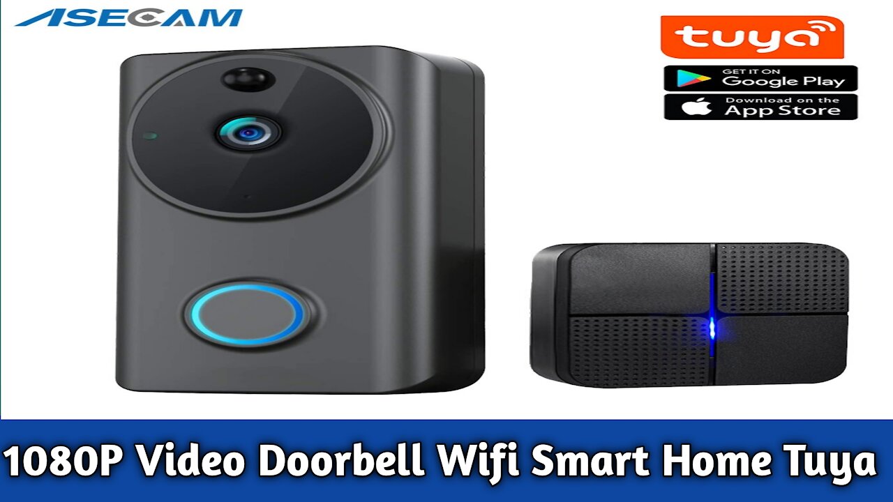 1080P Video Doorbell Wifi Smart Home Tuya App Phone Call Audio Intercom Wireless Door Bell Camera