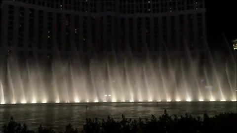 Vegas hotel water show using Game of Thrones theme