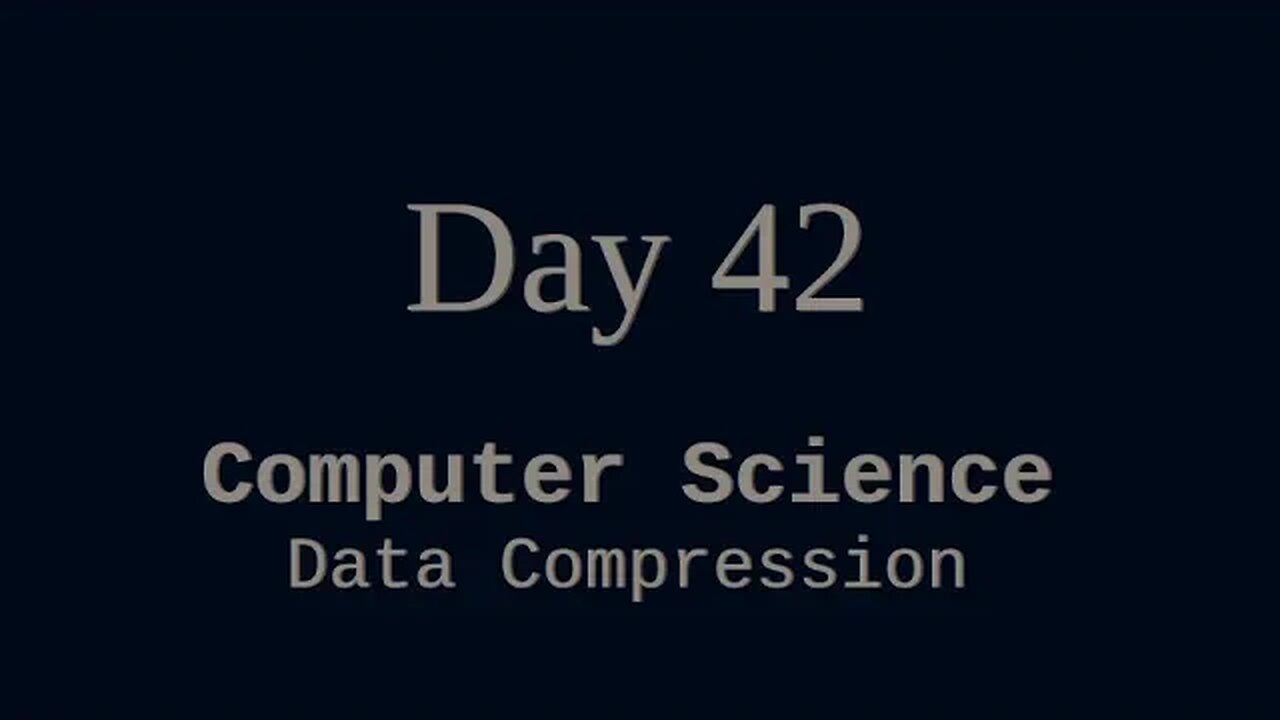 042 - Computer Science: Data Compression (Example with bzip2)