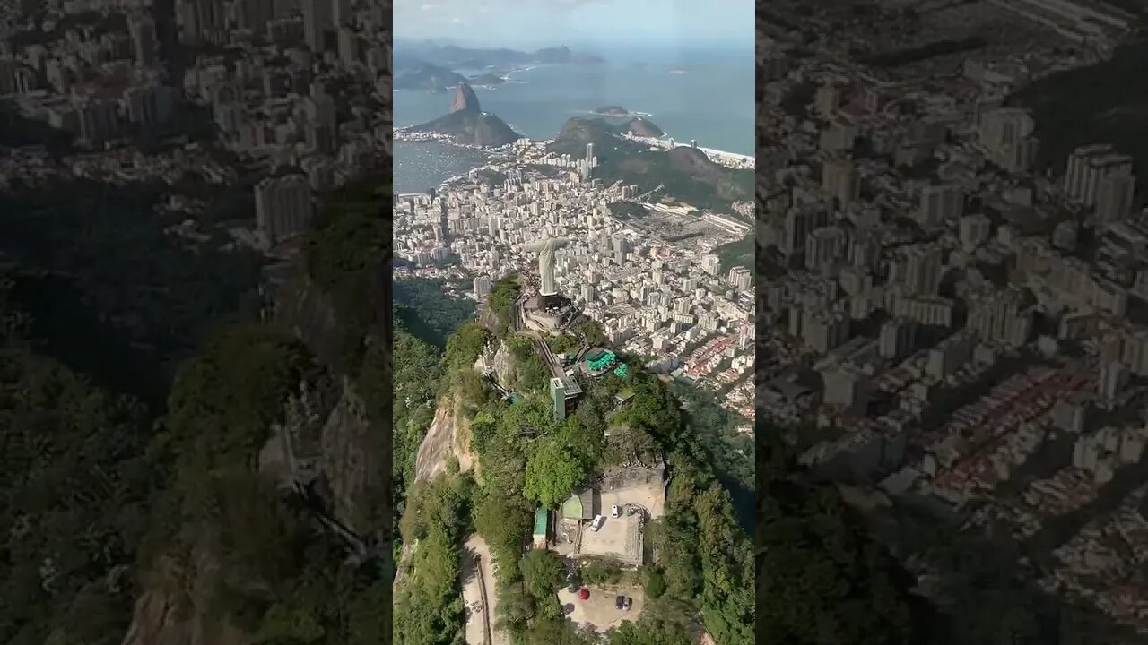 Vista aérea Cristo redentor río de Janeiro Brasil