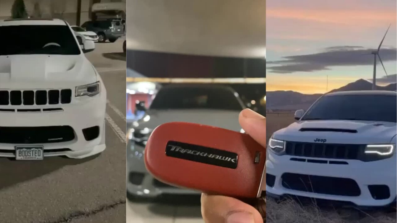 Beautiful Sunset With Jeep Grand Cherokee White Jeep