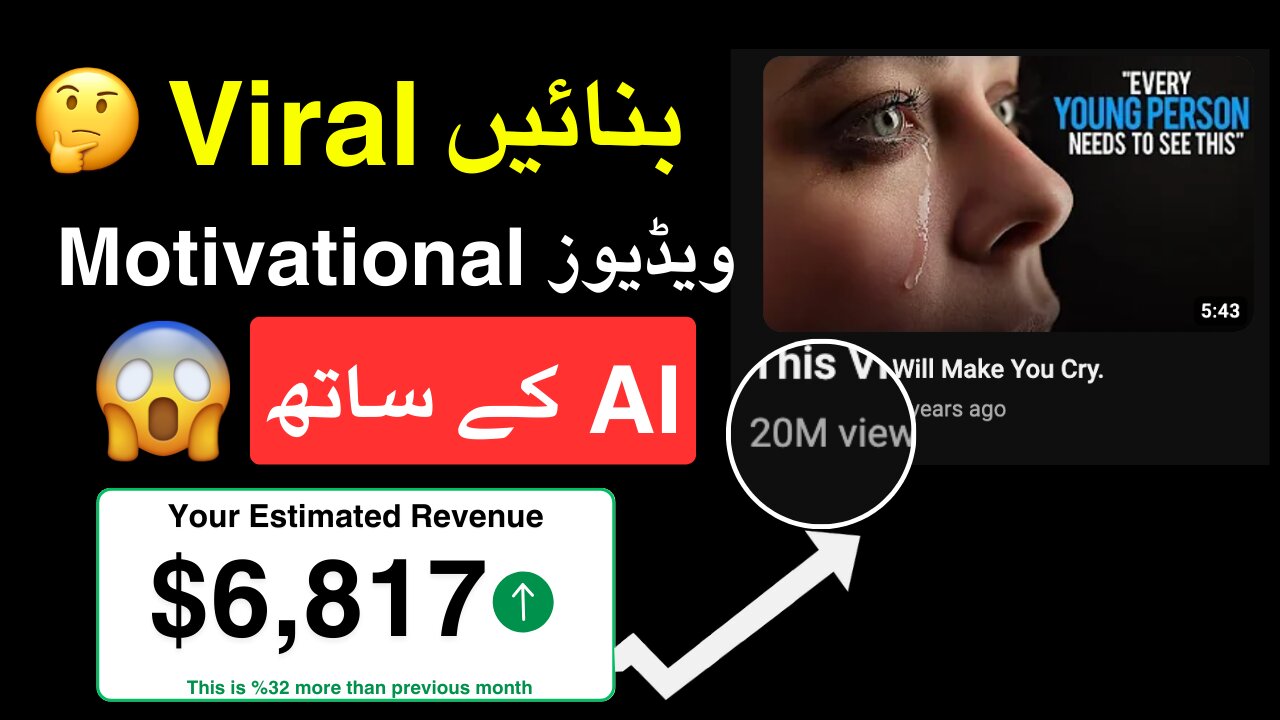 AI Se Viral Motivational Videos Banayen Aur Mahiney Mein $6,817 Kamayen