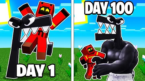 Surviving 100 DAYS in Minecraft Alphabet Lore
